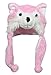 Bioterti Plush Fun Animal Hats One Size Cap Polyester With Fleece Lining (Pink Husky)