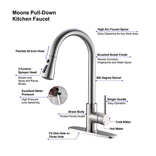 Kitchen FaucetSingle Handle Stainless Steel Kitchen Sink Faucet with