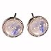 Rainbow Moonstone Stud Earrings 925 Sterling Silver Post studs Small 6mm Natural For Women Jewelry