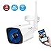 Wireless Security Camera,Jennov 1080P Wireless WiFi Bullet IP Camera IP66 Waterproof Outdoor and Home Video Surveillance Camera Pre-Installed 16G Micro SD Card Motion Detection Night Vision