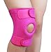 BeeChamp Adjustable Neoprene Knee Support Kneecap Compression Sleeve Open Patella Brace (Pink)