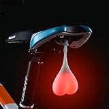 OUTHOME Waterproof Cycling Heart Shaped Bike Tail Light, Red