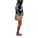 ZXZY Women Bohemian Floral Print Shirts and Blouses BLACK CHIFFON BLOUSE