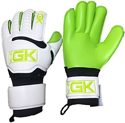 KixGK Exo with Removeable Pro Fingersaves Goalkeeper Gloves (Size 9): All Purpose Match Training Adult &amp; Youth Soccer Goalie Gloves (neon palm) - Designed for Performance, Comfort, &amp;Safety (9)