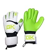 KixGK Exo Removeable Fingersave Goalkeeper Gloves (Size 10): All Purpose Match Training Adult & Youth Soccer Goalie Gloves - Designed for Performance, Comfort, & Safety (10)