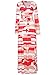 Farktop Women's V Neck Long Sleeves Digital Graffiti Printed Prom Party Maxi Long Dress with Belt (L, Red)