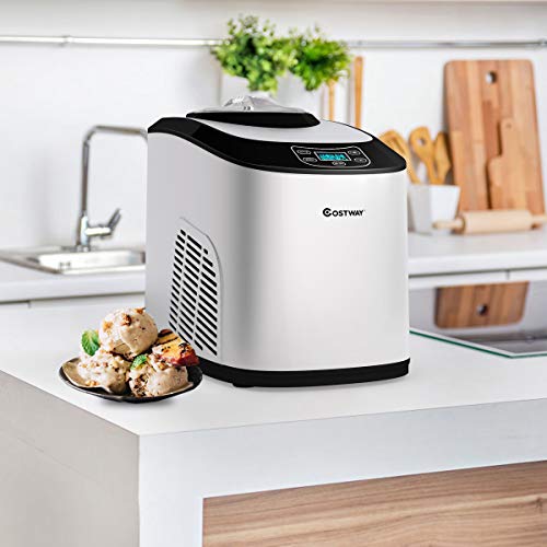COSTWAY Ice Cream Maker, 1.6 Quart Automatic Ice Cream Machine Electric