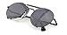 Flowertree STY056 Metal Frame Side Shield Oval 52mm Sunglasses (black+grey)