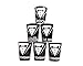 Express Novelties Online Bachelor Party Supplies Groom Best Man Groomsmen Father of The Groom- 6 Shot Glasses