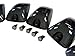 VMS Racing SMOKED Cab Roof COVERS Markers Lenses + 5 AMBER LED Lights 5 Piece Kit Set CRL 264159BK Compatible with Chevy GMC 2500 3500 4500 5500 6500 7000 Kodiak Topkick (with 5 LED AMBER Bulbs) 88-02