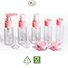 Airline Refillable Travel Bottles TSA Approved Set with Travel Bottle - Leak Proof - Can Be Gift-Wrapped - BPA-Free with 3-1-1 Containers for Liquids (Shampoo, Perfume) Toiletry Bag (Coral Pink)