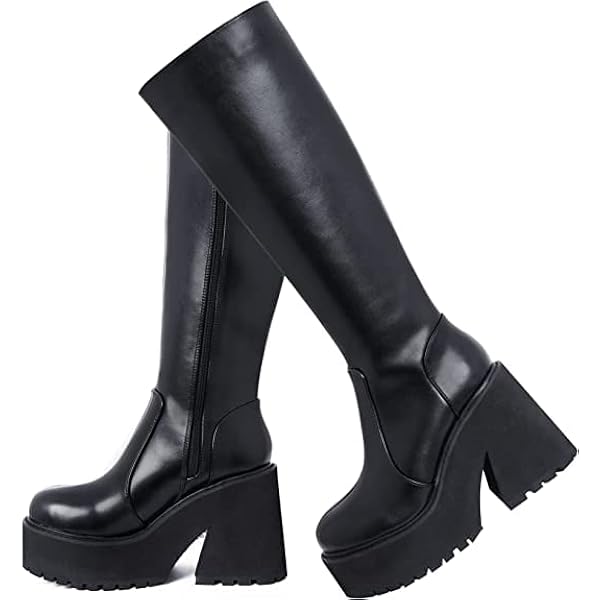 ミッシャル Amazon.com | AMINUGAL Black Platform Combat Boots - Women's