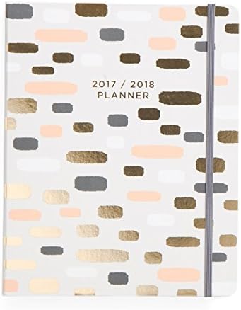 Roobee Daily Planner Spiral with Color Tabs - Hard Cover Weekly Agenda - 17 Monthly Planning Calendar with Stickers