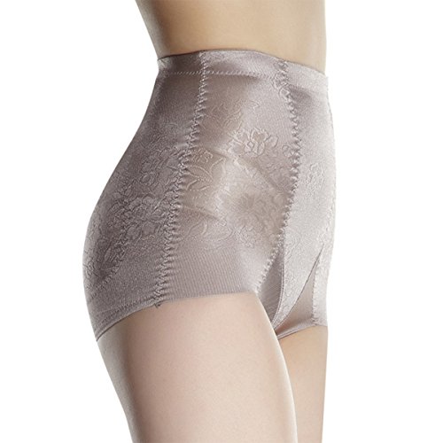 Shymay Women's High Waisted Shapewear Firm Control Waist Slimmer Panty Girdle, Coffee, Small