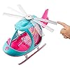 Barbie Helicopter, Pink and Blue with Spinning Rotor, for 3 to 7 Year Olds​ - Amazon Exclusive