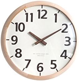 MMJ Modern Wood Wall Clock 11 inch Round Non-Ticking Quality Quartz Battery Operated