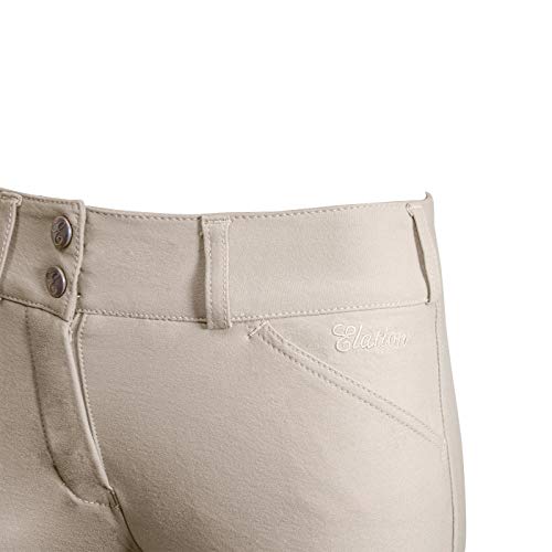ELATION Show Breeches for Women Platinum Chelsea - Ladies Hunter Breeches for Incredible Performance Breeches, Comfort and Style (Tan, 28R)