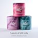 Bim Bam Boo 100% Bamboo Organic Chemical-Free Bulk Toilet Paper, Cloud-like Softness, Plant-Based Sustainable Tree-Free Bathroom Tissue, 24 Eco-Friendly Rolls, 2 Ply, 295 Sheets for RV and Camping