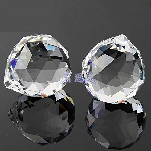 WEISIPU 3PCS Faceted Prism Crystal Balls, Clear Hanging Pendant Suncatcher Balls Prism Pendant Suncatcher 30/40/50MM