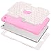 iPad Mini Case,iPad Mini 2 Case,iPad Mini 3 Case,iPad mini Retina Case, PIXIU Three Layer Armor Defender Protective Case Cover for Apple iPad Mini 1/2/3 (White/Pink)