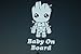 Five STAR SUPPLY Baby On Board Baby Groot Sticker Vinyl Decal Choose Color!! Car Window (V521) (White)