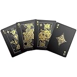 Gent Supply Black Waterproof Playing Cards - Day of The Dead, Gold Silver & Black Edition