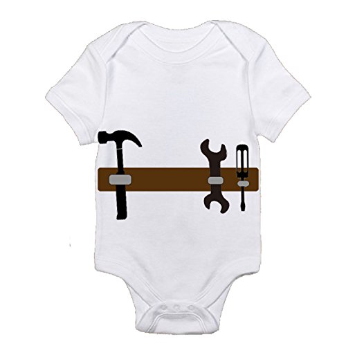Handy Man Costume with tool belt and tools design on baby onesie super cute Geek Onesies