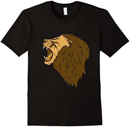 Mens Roaring Lion T Shirt | African Lion Gift Tee Shirt 2XL Black