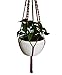 Plant Hanger Macrame Cotton 6 Legs 51 Inches in Tan and Green Color for Indoor Outdoor, Living Room, Kitchen, Deck, Patio, High and Low Ceiling with Size of 10-12 inches Without The Pot (Light Brown)thumb 2