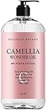 Brooklyn Botany Camellia Wonder Oil - 100% Pure & Natural - Deep Cleansing Oil, Bath & Body Oil, Makeup Remover, Massage Oil, Hair Mask - Ultra Lightweight 8.8 oz