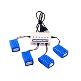 YouCute 4pcs 3.7V 600mAh official Battery and 1to6 charger for syma X9 flying car RC quadcopter drone spare parts