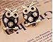 Domire Art Deco Charm Stud Earrings Owl Butterfly