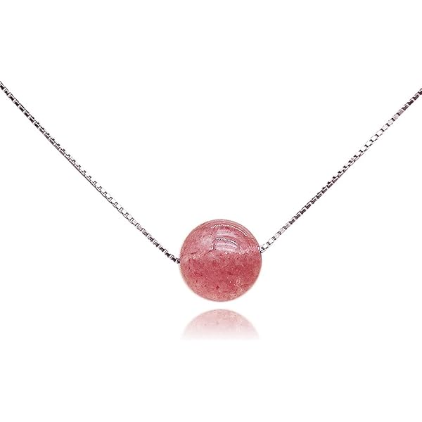 Amazon.com: Thecraftman Natural Rose Quartz Ball Necklace