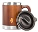 MyHomeIdeas Wooden Tea Mug with Lid - Wood Bamboo Coffee Mugs for Men - Reusable Cool Coffee Travel Mug To Go with Handle - Unique Personalized Gift Mug for Men, Women - 100% Eco-Friendly — 13.5 oz