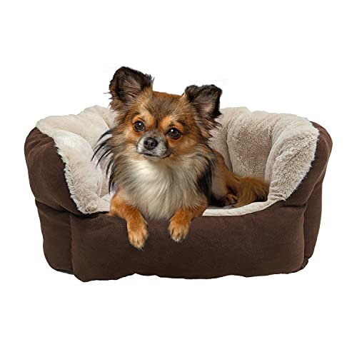 SPOT Sleep Zone Small Pet Bed - High Wall, Reversible Cushion Bed for Indoor Ca…