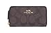 Coach Signature Double Zip Coin Case Brown/Black F63975