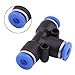 Push Fittings 4mm or 5/32 OD - DERNORD 10 Pack Plastic Push to Connect Fitting Tee Quick Fittings Lock