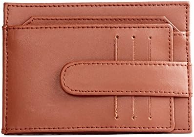 Ogem Men Leather Money Clip front pocket wallet with credit card holder and card ID Case