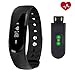 Heart Rate Fitness Tracker,CAMTOA ID101HR Wireless Fitness Monitor,Smart Bracelet,Bluetooth 4.0 Heart Rate monitor-Waterproof IP67,Sleep Monitor,Notification Alerts Wristband for Android IOS Phones