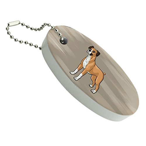 Graphics and More Boxer Pet Dog Floating Foam Keychain Fishing Boat Buoy Key Float