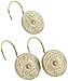 Carnation Home Fashions Provincial Ceramic Resin Shower Curtain Hook, Brushed Gold,Set of 12