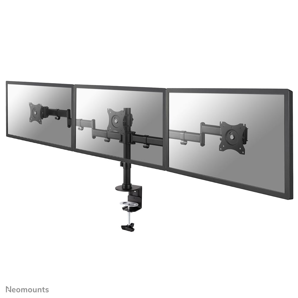 Newstar NM-D135D3BLACK Tilt/Turn/Rotate Triple Desk Mount (clamp) for three 10-27" Monitor Screens, Height Adjustable - Black โ image 1