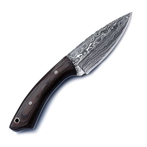 WolfKlinge Handmade Damascus Steel Hunter Knife for Hunting, Survival