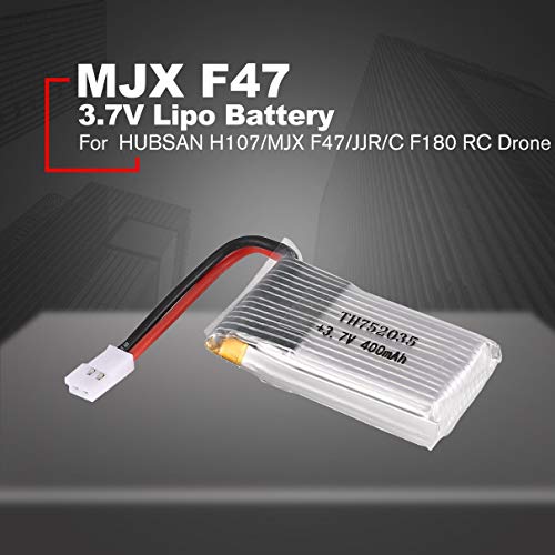 2PCS 3.7V 400mAh Li-po Battery for HUBSAN H107/MJX F47/JJR/C F180 RC Drone Quadcopter Aircraft UAV Spare Part Accessories - Thumbnail 2