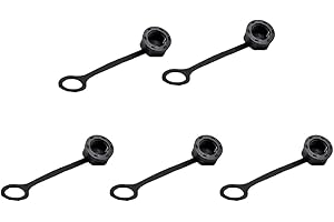 Elecbee 5PCS M12 Connector Dust Cover Male for Panel-Mount Plugs