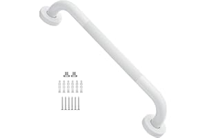 16 Inch Anti Slip Shower Grab Bar Oil Rubbed White, Munzong Bathroom Grab Bar, Knurled Bathroom Balance Bar,Safety Hand Rail Support Handicap Elderly Injury Senior Assist Bath Handle