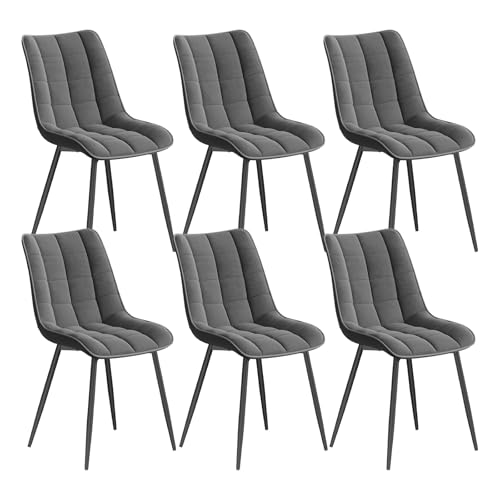 WOLTU Esszimmerstühle 6er Set, Küchenstühle gepolstert mit Rückenlehne