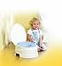 Primo 4-In-1 Soft Seat Toilet Trainer and Step Stool White with Pastel Blue Seat