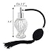 JUVITUS Perfume Empty Refillable Glass Vintage Bottle with Antique Black Bulb Sprayer with Tassel 1.64 oz with Funnel and pipettes