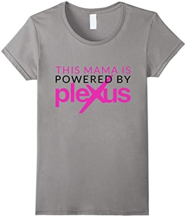 Womens This Mama is Powered by Plexus Tee Medium Slate